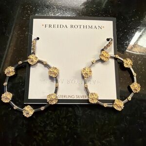 FREIDA ROTHMAN BROOKLYN IN BLOOM STATION OPEN HOOP EARRINGS